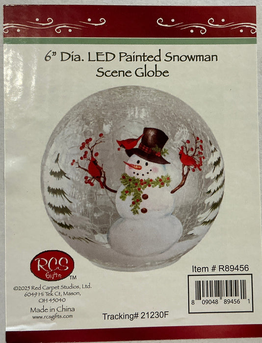 Globe Lantern Snowman