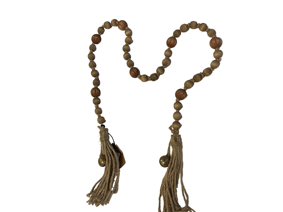 40"L Wood Bead Garland