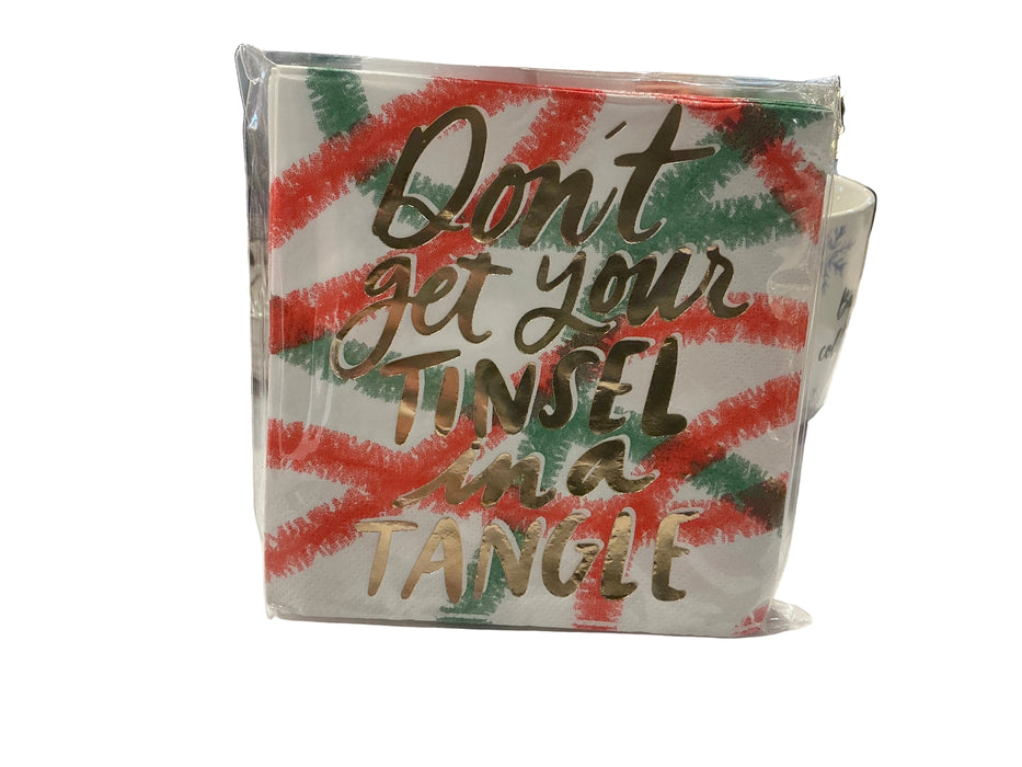 5" Foil Napkin Tinsel Tangle
