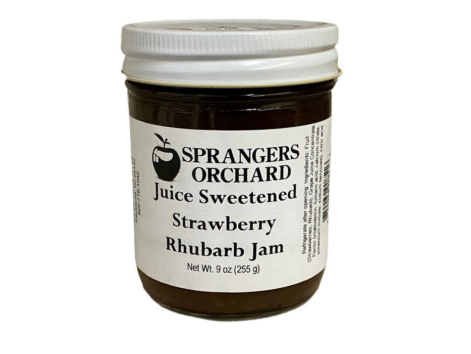 Juice Sweetened Strawberry Rhubarb Jam 9oz