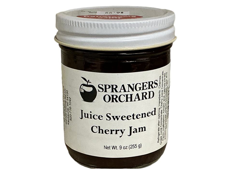 Juice Sweetened Chopped Cherry Jam 9oz