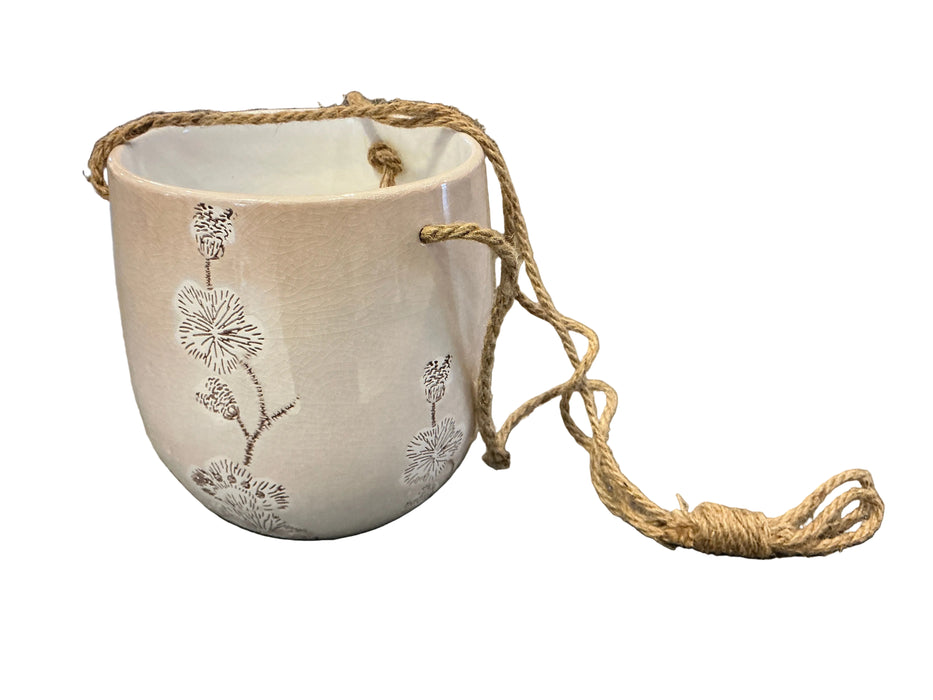 6" floral hanging  pot