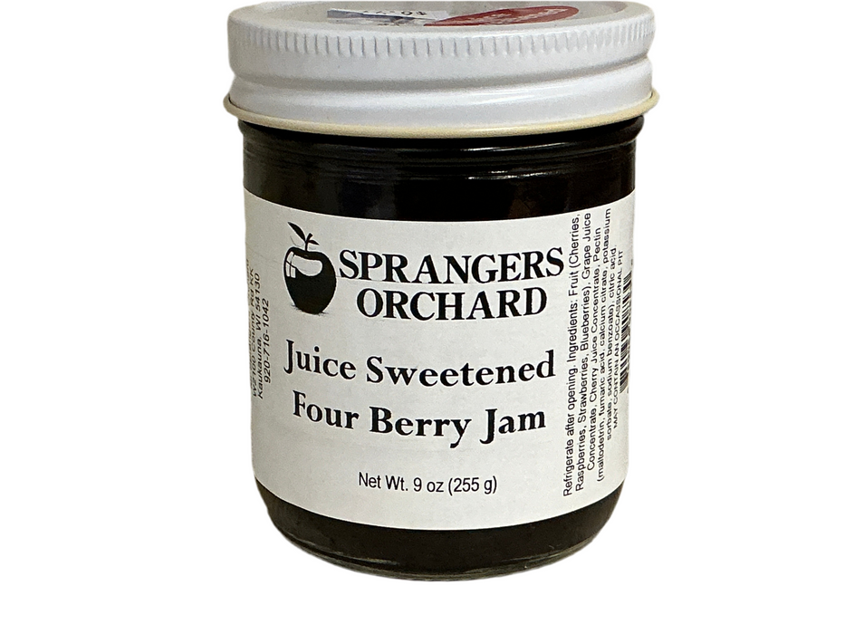 Juice Sweetened Four Berry Jam 9oz