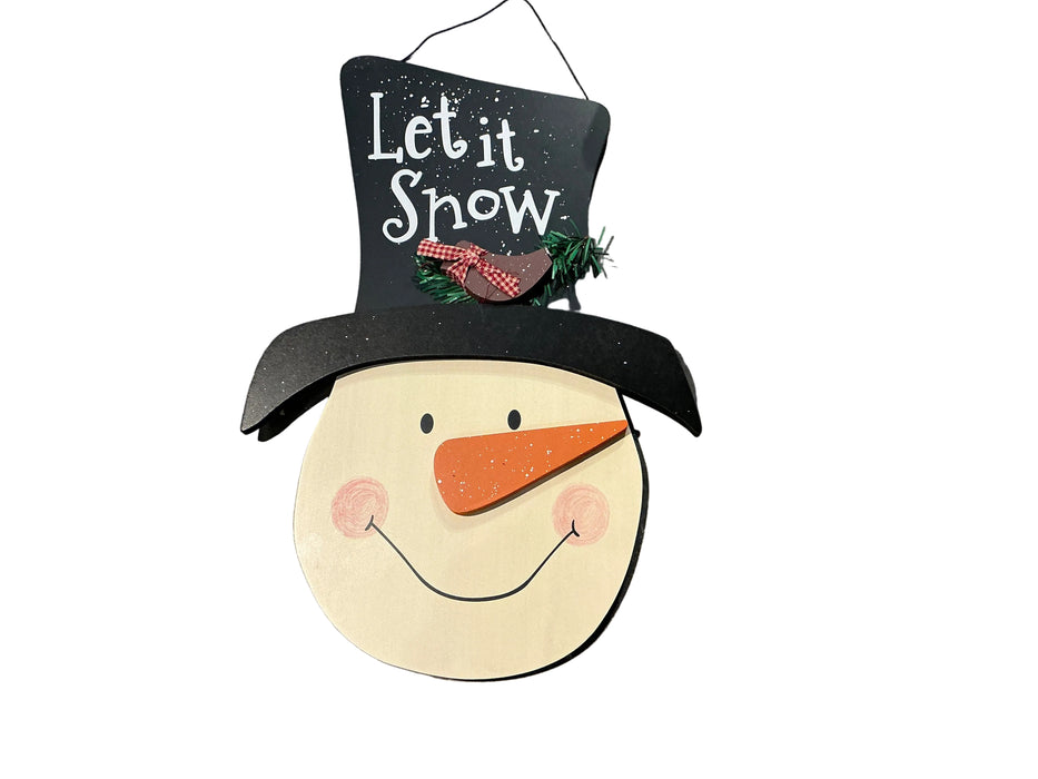 Wooden Snowman Hanger