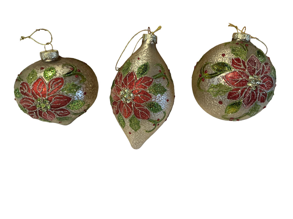 Ornament-4" Glass Gold Ball