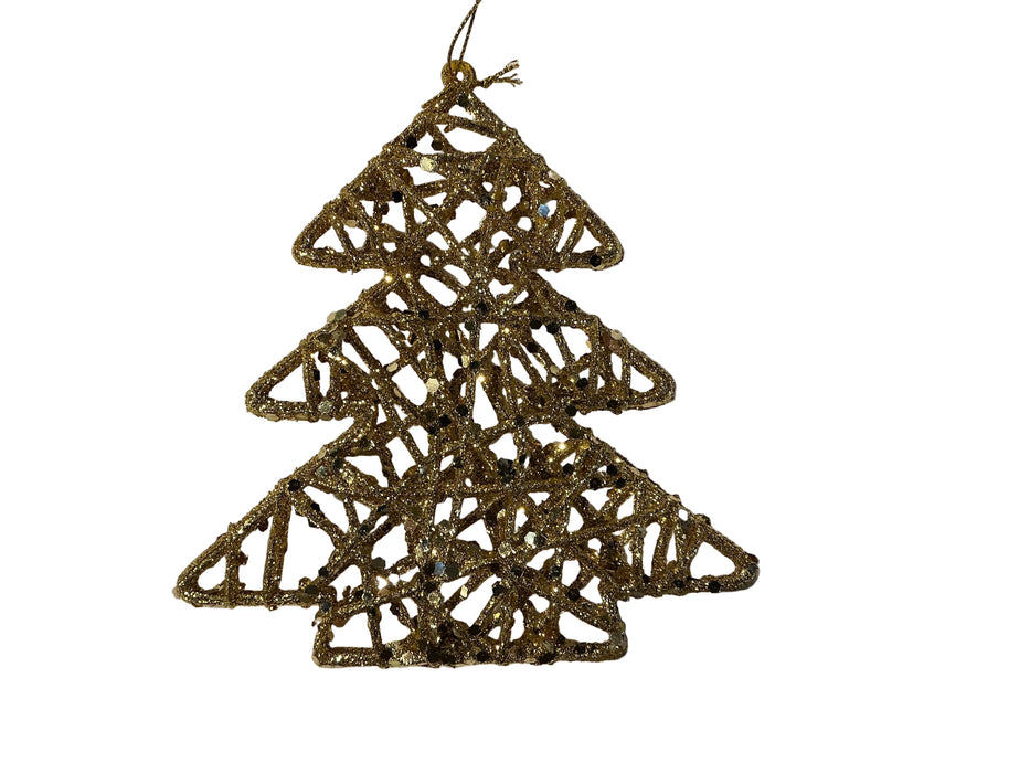 6" Glitter Tree Ornament