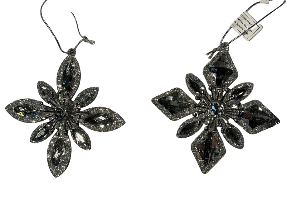 Ornament-5.3" Silver Jewel Snow