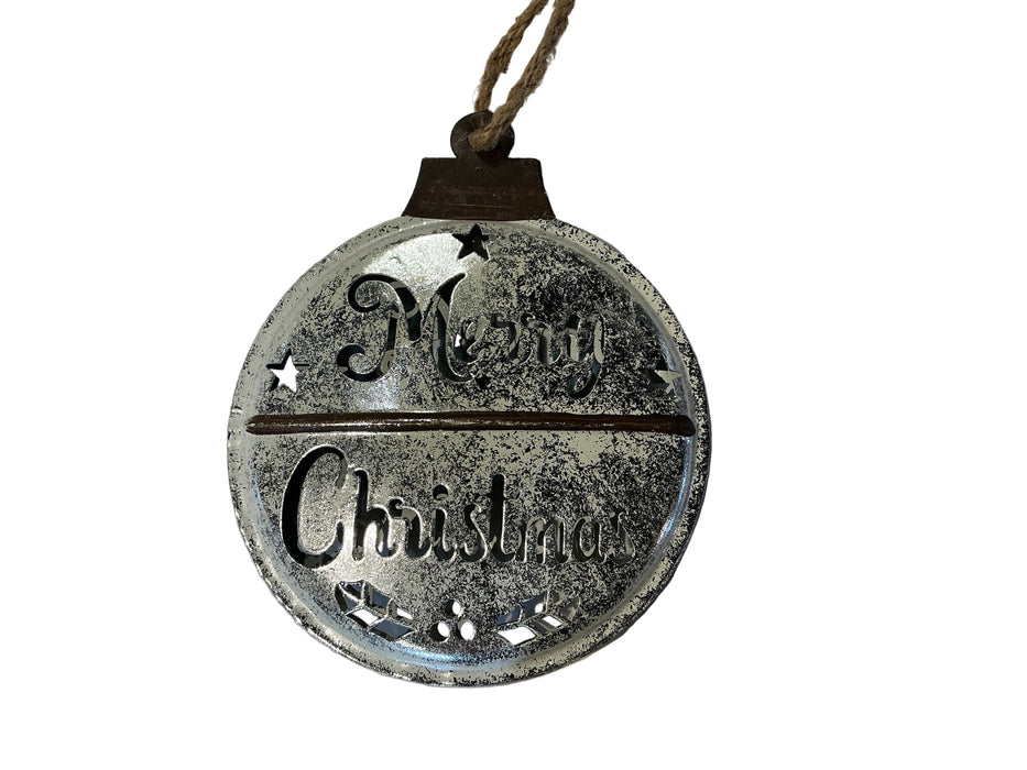 White Metallic Glitter Ornament