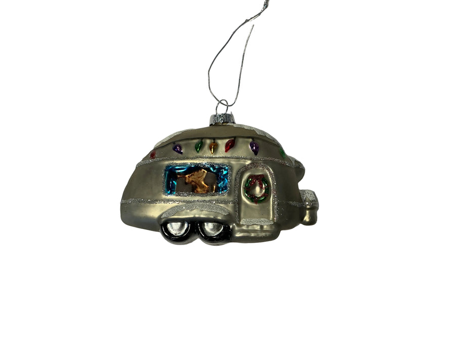 Glass Camper Ornament