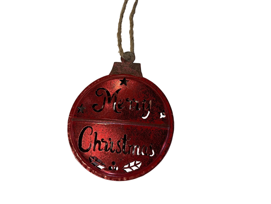 Red Metallic Glitter Ornament