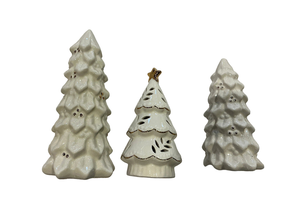 Stoneware Christmas Tree Set Of 3