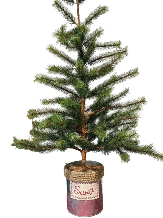 Santa Tin Pot Tree