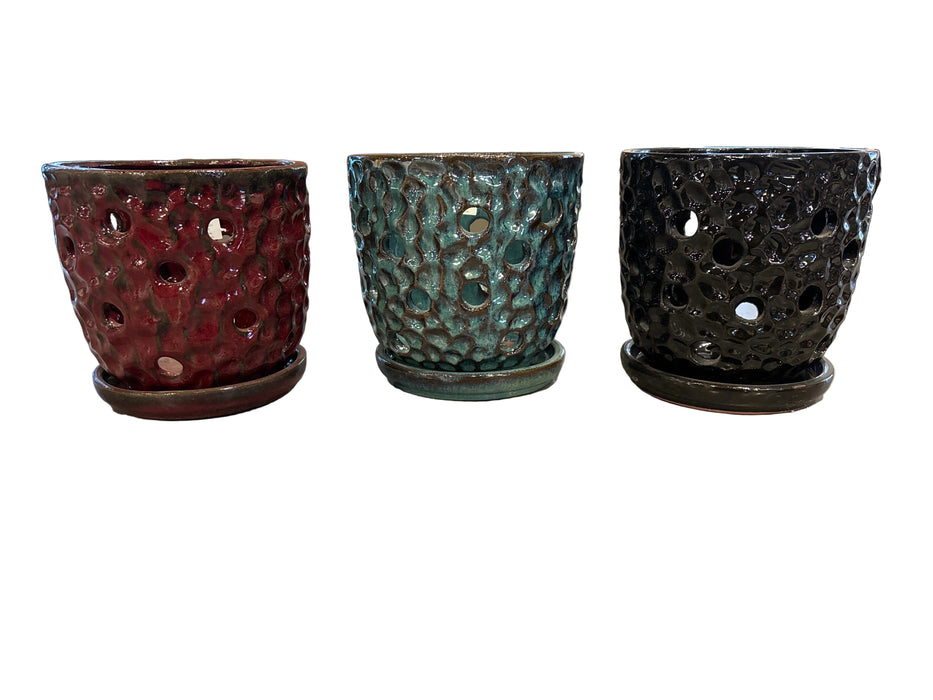 7" Hallein Orchid Pot
