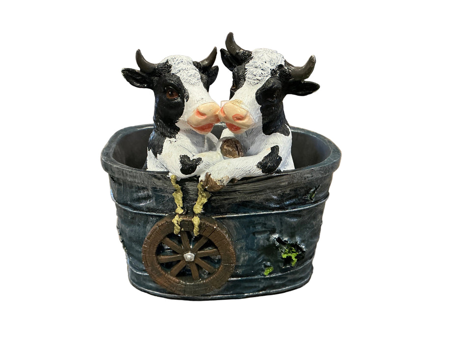 Cow Planter Blue
