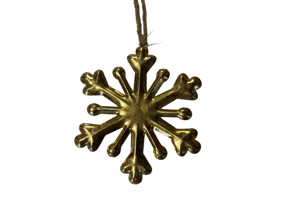 Gold Metal Snowflake