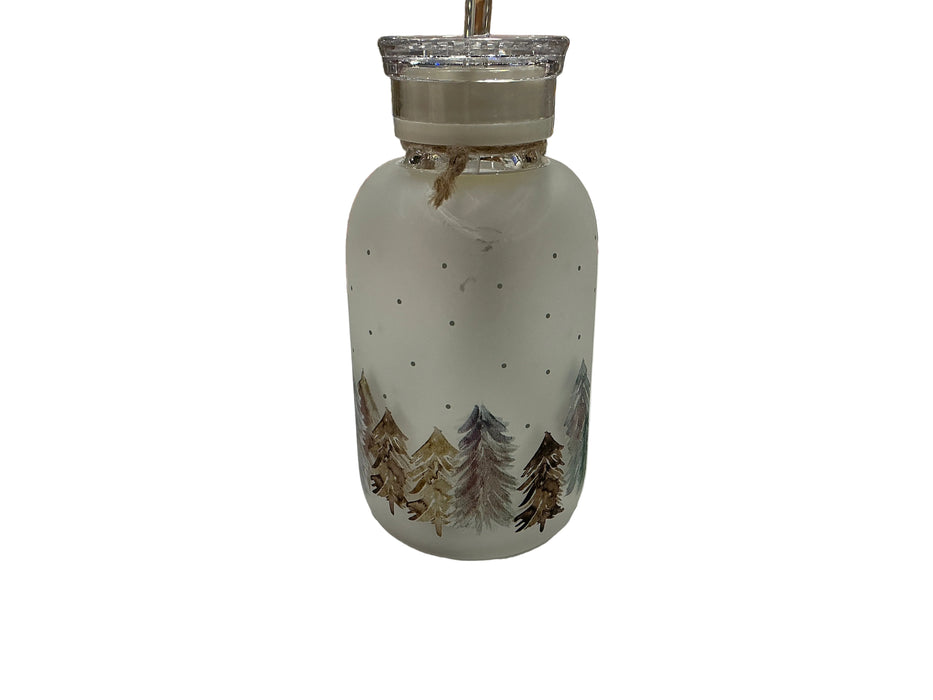 16oz Water Bottle Winter Trees
