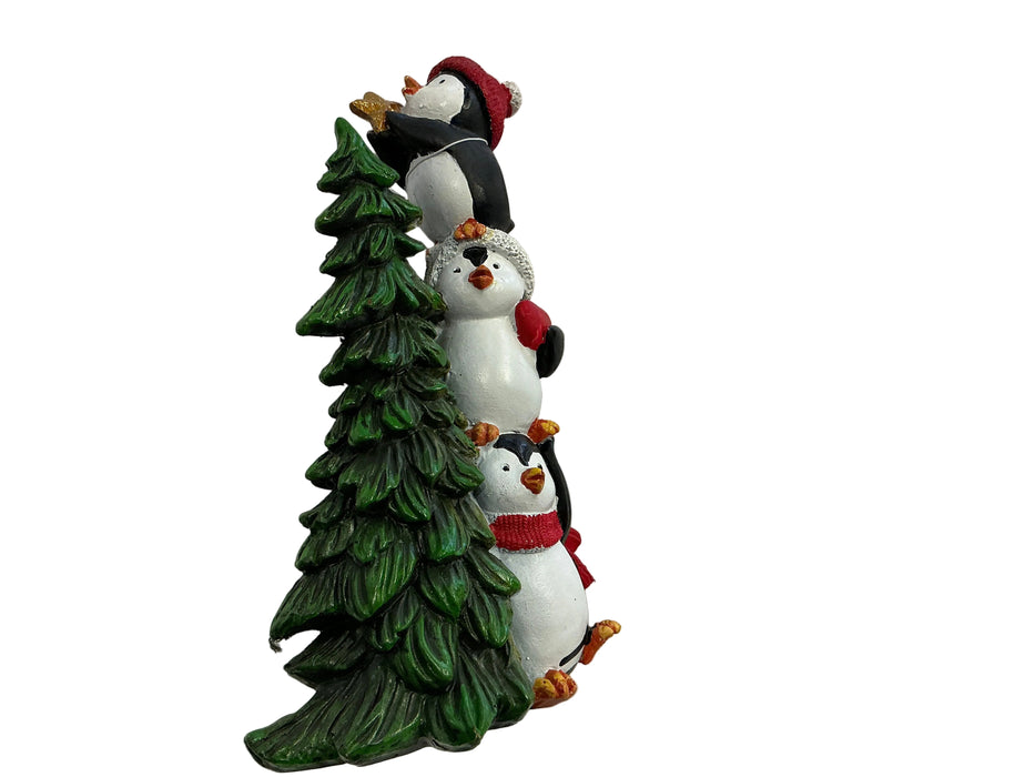 Penguins W/Christmas Tree