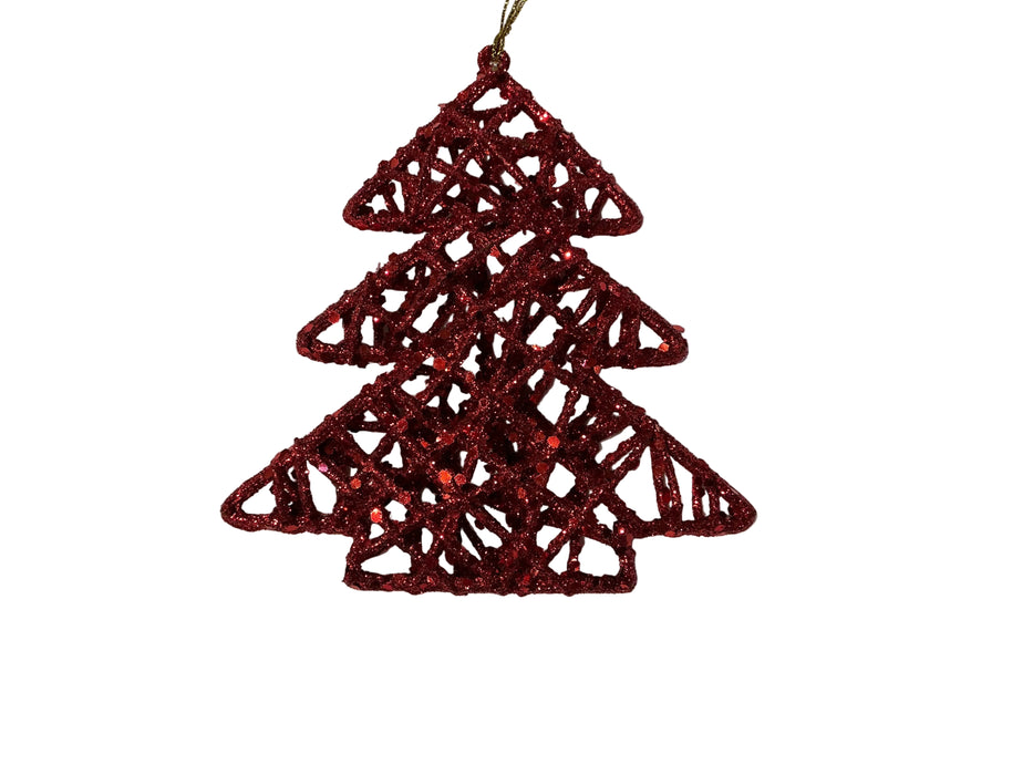 Red Glitter Tree Ornament