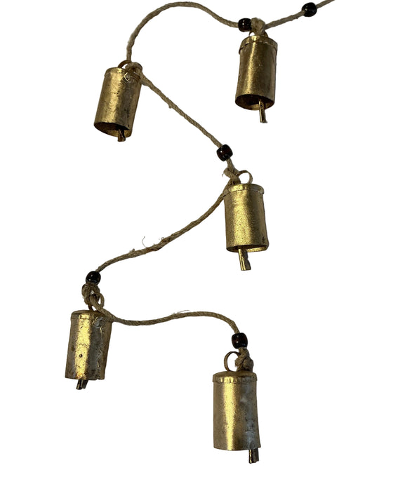 Bells w/ Wood Beads on Rope