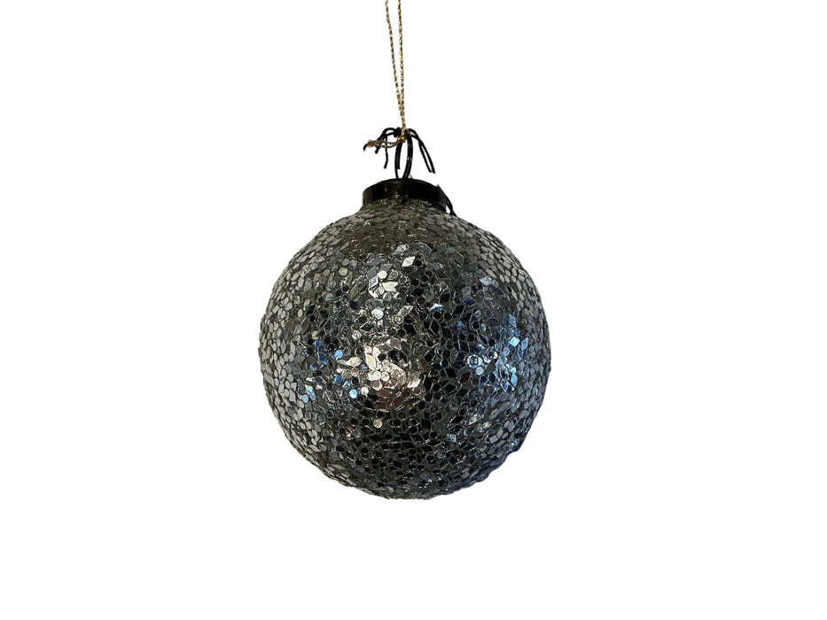 Mica Flake Glass Ornament