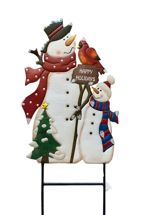 Land and Sea Metal Snowman