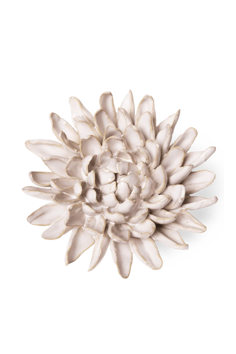 Ceramic Flower Dahlia-Ivory