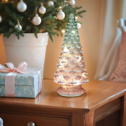 OWC-Pink Glass Table Top Tree