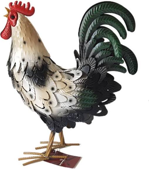16" Rooster White Black