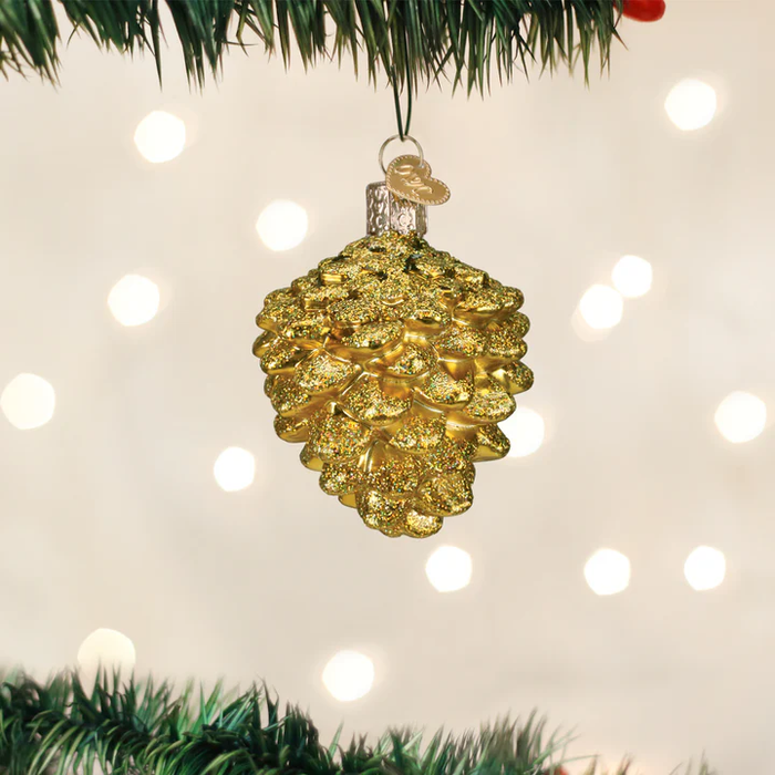 OWC-Small Gold Pine Cone